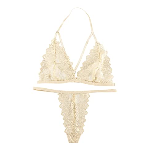 wjiNFDFG Hochzeit Dessous Frauen ultradünne Hohle Sling-Spitze sexy kein...
