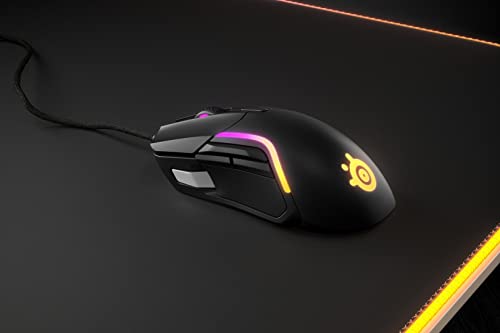 Image of SteelSeries Rival 5 USB Gaming Mouse (FPS, MOBA, MMO, Battle Royale, 18,000 CPI TrueMove Air Optical Sensor, 9 Programmable Buttons, 85g Competitive Weight, Brilliant PrismSync RGB Lighting)