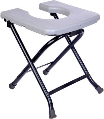SR BIOTECH FOLDING COMMODE STOOL SQUARE HEAVY MATERIAL (COLOR AS PER AVAILABILITY), White