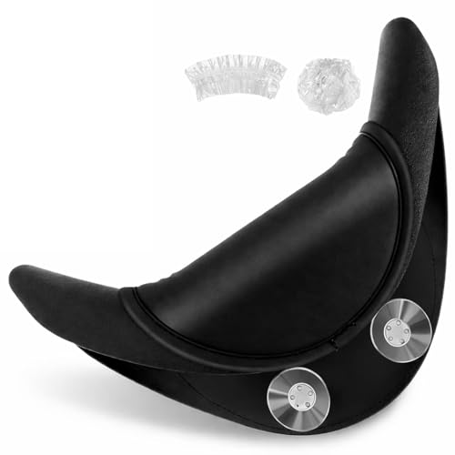 Shampoo Bowl Neck Rest with Disposable Ear Covers Soft Silicone Shampoo Bowl Neck Cushion Salon Sink Neck Cushion for Shampoo Bowl Professional Salon & Home Use & Dual Suction Cups