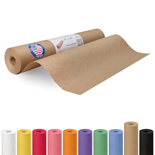Papier kraft marron emballage colis et protection sol rouleau de masquage 100% recyclé