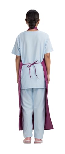 Image of Reusable Waterproof Front Apron -, Size 45 inchx23 inch | Poly Rubber Coated Fabric | Tie-Type with Adjustable Neck Buckle