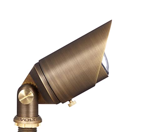 Volt Top Dog Scotty 12V Cast Brass Outdoor Spotlight (Bronze) With 5W 2700K Mr16 Led Bulb & Ground Stake #TOP1
