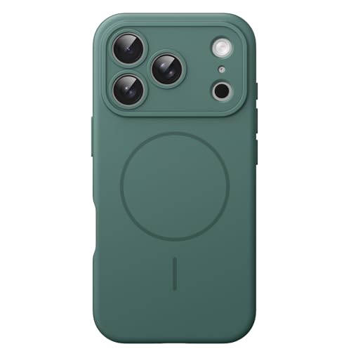 Image of JETech Magnetic Silicone Case for iPhone 17 Pro, Midnight Green