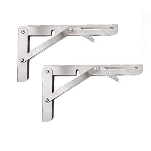 Preisvergleich Produktbild QLTY 2 Stücke Klappregalhalterungen,Faltbare Dreieckshalterung,Klappbügel aus Edelstahl,wandhalterung,Geeignet für Klapptisch(200 mm / 250 mm / 300 mm / 350 mm / 400 mm / 450 mm / 500 mm)