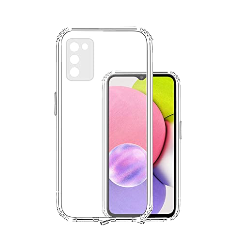 Image of COVERBLACK Transparent Rubber Back Cover for Samsung Galaxy A03s - SM-A037FZ - Transparent