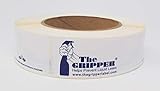 The Gripper - Stops Liquid Leaks, 1 1/4' x 6', 250 Labels with plastic food bag (100 packs)