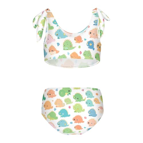 Chameleon Cute Cartoon Kids Colorful Girls Two Piece Bikini Sets Beach Swimsuit Swimming Suits Adjustable Shoulder Strap2