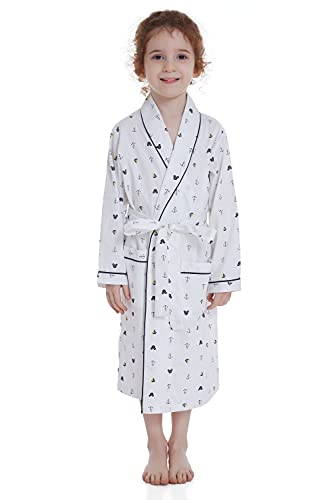 Lavenderi Toddle Kids Girls Boys 100% Cotton Kimono Lounge Bathrobe Robe, Kids Loungewear for Spa (Size 2 Toddler-14 Years)3