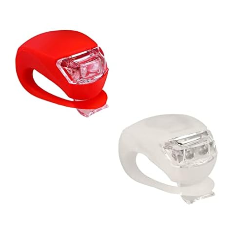 AcornSolution USB Bike Light Set,Silicone Mountain BIKE LIGHT,Bicycle Headlight Waterproof LED Front & Back Rear Lights Easy Install for Kids Men Women Road Cycling (Silicone Set) Cover