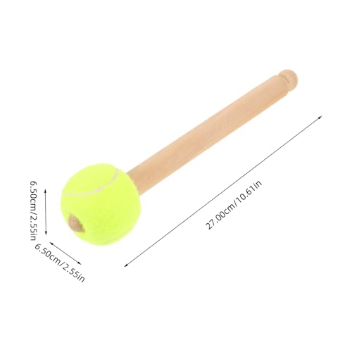 2 baquetas para batería y percusión, diseño ligero para estudiantes y bandas de marcha, color verde, material madera y fieltro miniatura 2