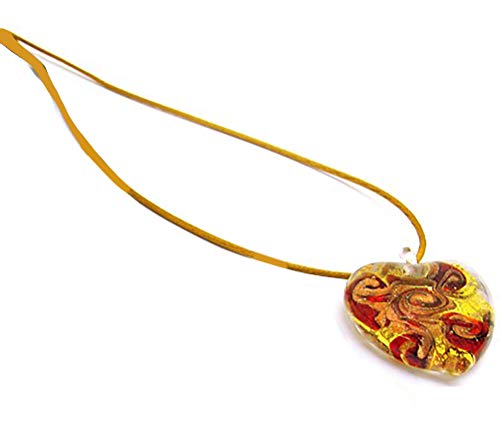 Pendentif cœur en verre de Murano, le cadeau d'amour idéal