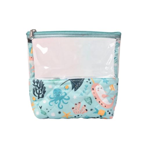 Image of Medicine Kit | Multipurpose All-in-One Compact, Durable, Lightweight, Waterproof, Bag | Travel Friendly Pouch | Ideal for Stationary, Diaper, Medicines (Sea & Ocean Print)