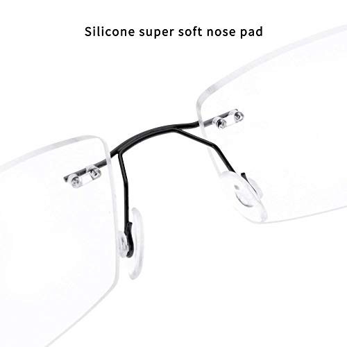 Viseng L1009-1-1.5 Set Of 2 Rimless Reading Glasses Titanium Metal Ultra Light Readers Of Men Women +1.5 thumb #5