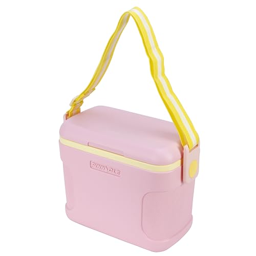 Pinnacle 8.5Qt Mini Cooler – 14 x 7.6 x 10.6In Ice Box with Smart Divider, Locking Lid, Adjustable Shoulder Strap – Insulated Picnic Basket Beach Cooler Bag – 36- Hour Ice Retention – Stylish Colors