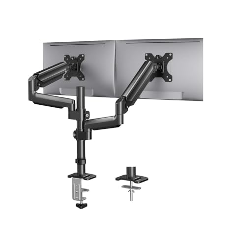 Brazo doble para monitores de 32 pulgadas m&aacute;s alto con rotaci&oacute;n completa de pantallas