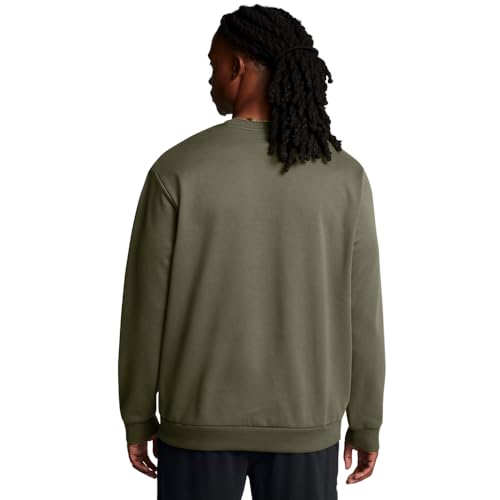 Under Armour Men's Project Rock Red One Believe Crew Neck Sweatshirt2