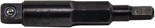 Klein Tools 86939 Adaptador hexagonal, fabricado en EE. UU., para 1/4 de pulgada cuadrada a 3/16 y 5/16 pulgadas hexagonal para llave de