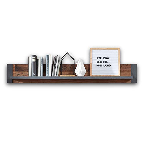 Stella Trading CARDIFF Wandboard in Used Style Optik (dark) - hochwertiges...