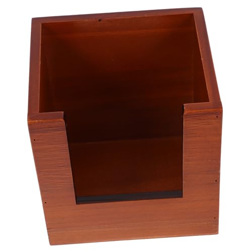 Caja organizadora de recetas de madera vintage TOYANDONA, almacenamiento para espacios pequeños