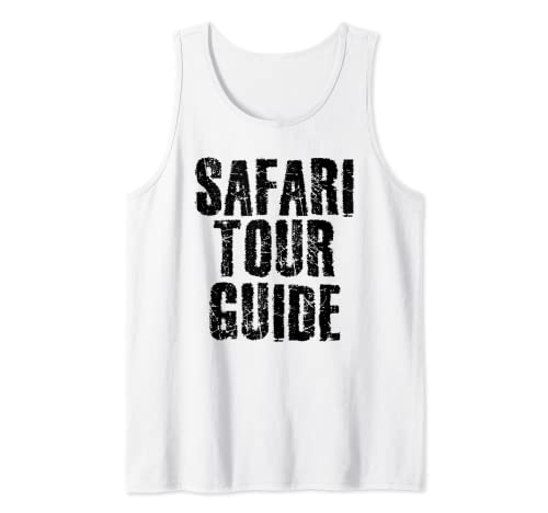 SAFARI TOUR GUIDE Divertida Idea de regalo de animales de África salvaje Camiseta sin Mangas