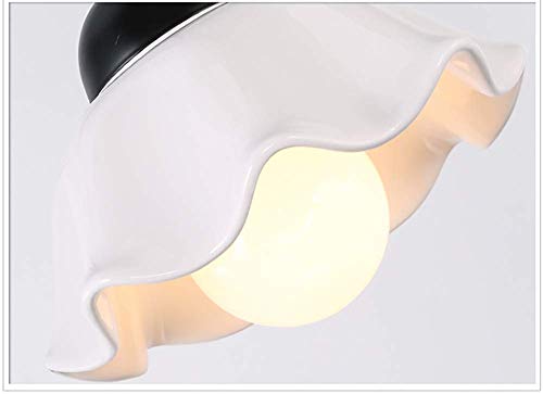 Plafonnier LED résistant en céramique blanche pour éclairer une table - 4