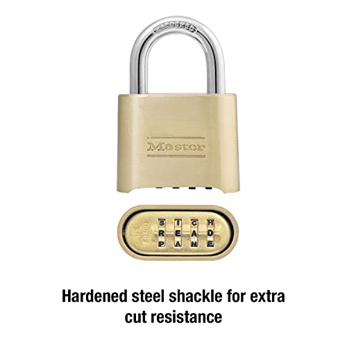 Image of Master Lock Padlock, Set Your Own Letter Combination Lock, 2 in. Wide, 175DWD, 1- inch, Tan