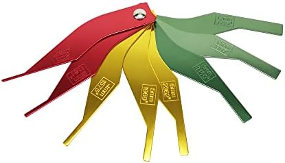 8 in 1 Automotive Brake Pad Feeler Lining Thickness Gauge Measure Tool Color Coded Gauge Aluminum