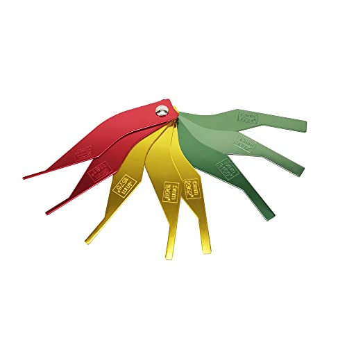 8 In 1 Automotive Brake Pad Feeler Lining Thickness Gauge Measure Tool Color Coded Gauge Aluminum #TOP1