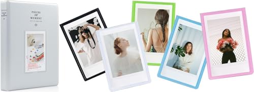 Image of ZENKO 64 Pockets Photo Album for Fujifilm Instax Mini 12 11 9 8 40 Evo Liplay 7S Instant Camera /Mini Link Printer, Polaroid Snap Touch PIC-300 Z2300 Mint Instant Camera Printer (Smokey White)