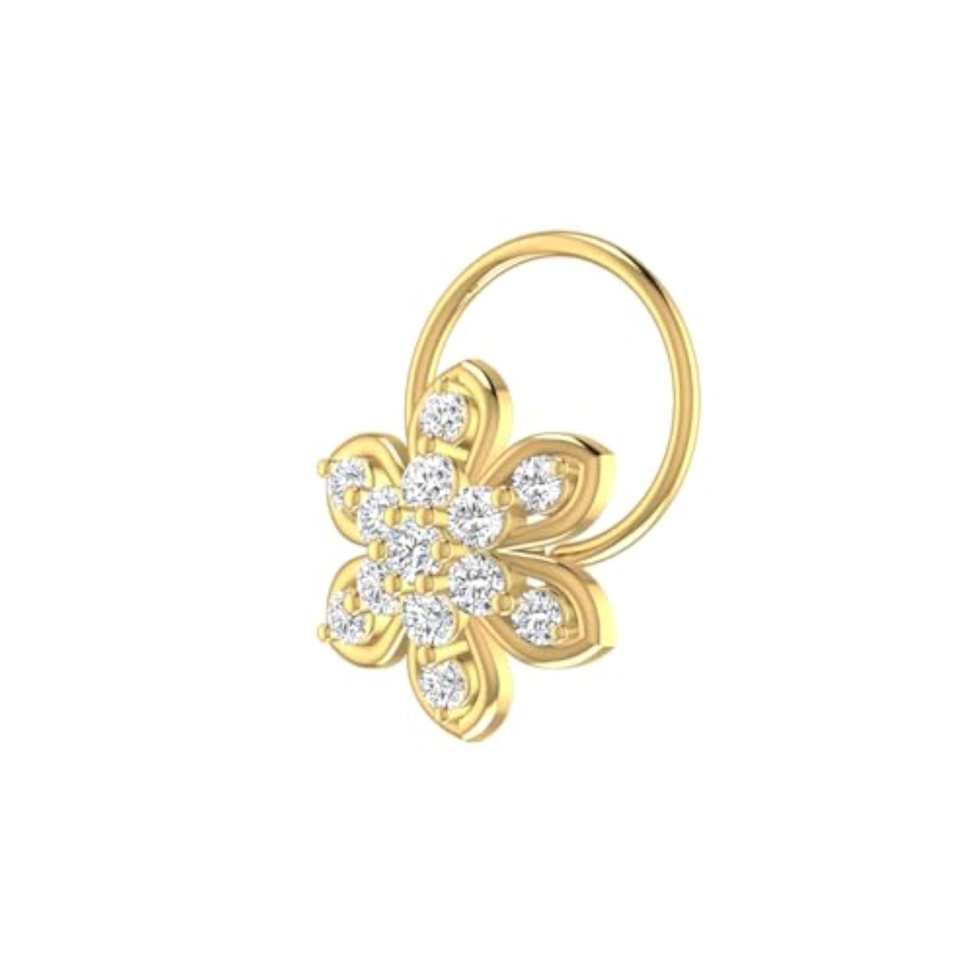 Women's 9K BIS Hallmarked Yellow Gold Stud Nosering