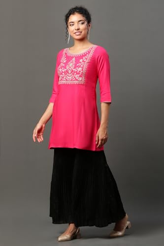Image of Aurelia Embroidered Short Kurti for Women
