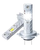 Pretify 2pcs Ampoule LED H7 40W, 4500LM 6000K Blanc 1:1 Mini Size Led H7, Aucun Adaptateur Requis, Anti Erreur, Plug and Play, Remplacement de Phare pour 12V Halogène de Voiture et Moto