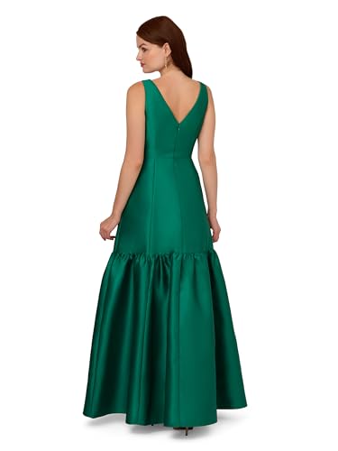 Image of Adrianna Papell Women's Mikado Flounce Shirred Gown