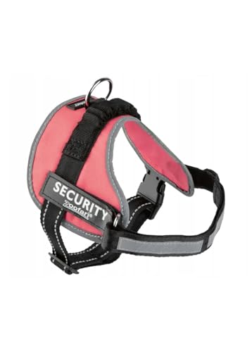 Zoofari Hundegeschirr Verstellbarer Brust und Bauchgurt Hundeweste Refkektierend (L, Schwarz) (rosa -M)