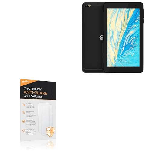 BoxWave Screen Protector Compatible With Core Innovations CRTB7001 (7 in) - ClearTouch Anti-Glare Anti-UV EyeCare (2-Pack), Filters out Harmful Blue Light Reduce Fatigue