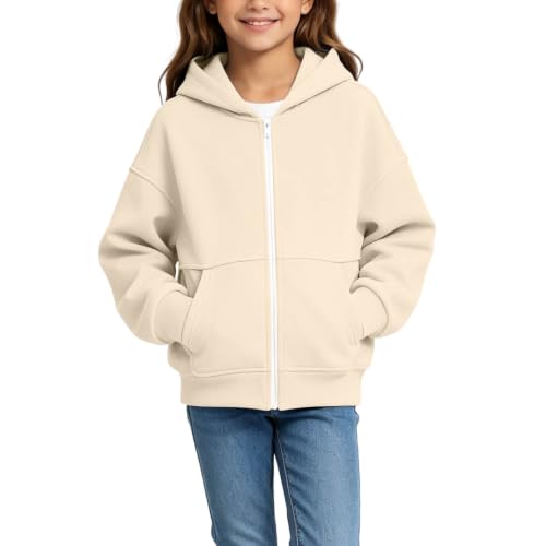 Hvyesh Kids Fleece Jacket Full Zip Casual Hooded Girls Jacket - image 3