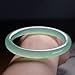 XAWSOP Natural Jade Bangle, Light Green Jade Bangle Bracelet, Thin Round Jade Bracelet, with Jewelry Box, 54-64mm,60mm,64mm