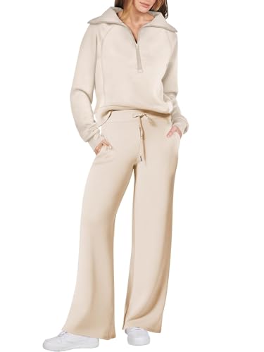 Ensemble de détente à manches longues et pantalon large respirant pour l'été