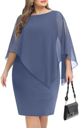 Pinup Fashion Plus Size Dresses for Wedding Guest - Women Cape Co...