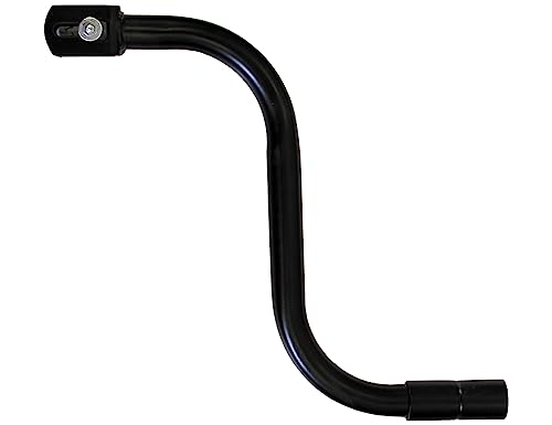 Buyers Products 0091405H Replacement Handle for Heavy Duty Square Medium Jacks Side & Front Pin Compatible Durable Carbon Steel Trailer Jack/Landing Gear Manual Crank Clip Included Black