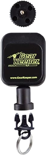 Gear Keeper Micro Retractor | Super Zinger for Fly FIshing – Options | Swiveling Snap Clip, Threaded Stud or Carabiner Clip Mount with Q/C Split Ring Accessory | Made in USA