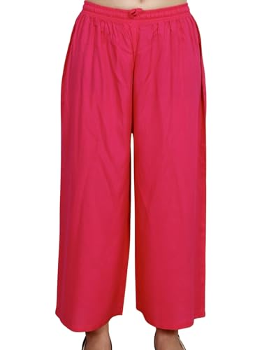 Image of Women's Solid Rayon Palazzo Pants Regular Palazo