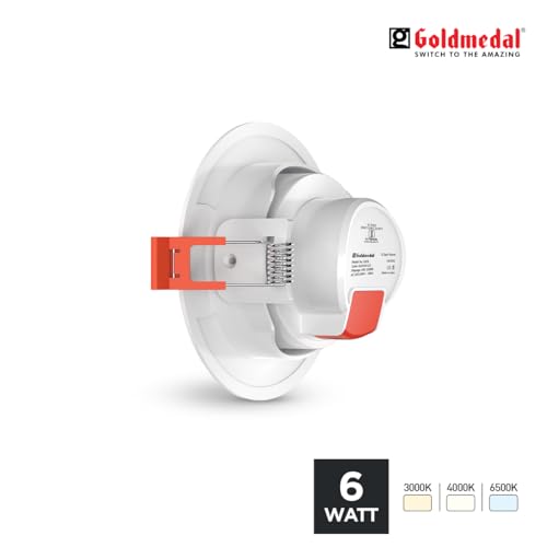 Image of Goldmedal G-Spin 6W LED Round Spot Light|Recessed Downlight for False Ceiling|Cut-Out: O2.75 Inches| for Home,Office,Indoor & Outdoor |High Lumen|Neutral White(4000K)