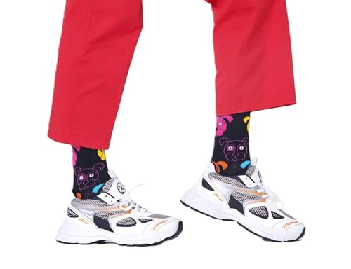 Happy Socks Unisex Dog, Schwarz, 36-40 EU