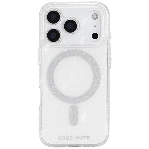 Image of Case-Mate iPhone 17 Pro Case - Twinkle Stardust | Compatible with MagSafe - Stylish Sparkly Phone Cover with 12ft Drop Protection - Magnetic Phone Cover for iPhone 17 Pro