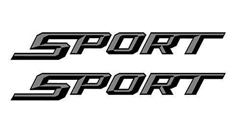 Image of Dark Grey Sport Bedside Decals: Fits 2017-2019 Ford Trucks 2 Decals Included Air Release Vinyl