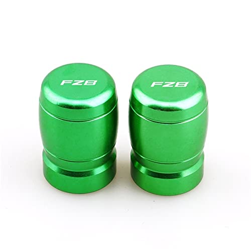 YIJIEBAO Passend for Yamaha FZ1 FZ6 FZ8 Fazer 150 250 400 1000 Motorrad CNC Aluminium Zubehör Rad Reifen Ventilschaftkappen CNC Luftdichte Abdeckungen(FZ8 Green)