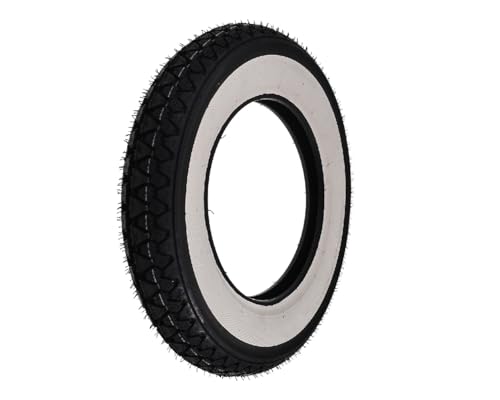 1 neumático Kenda K 333 con banda blanca DOT 2016, tamaño 3,50-10 51J 4PR para Piaggio Vespa PX 125 150 200.