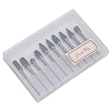 Garosa Wolframstahl-Karbid-Rotationsfeile, 10-teiliges Set, Hochgeschwindigkeits-Doppelschnitt-Gravierbits für Holzbearbeitung, Metall-Polierwerkzeuge mit 10 Formen (Einzelmuster)